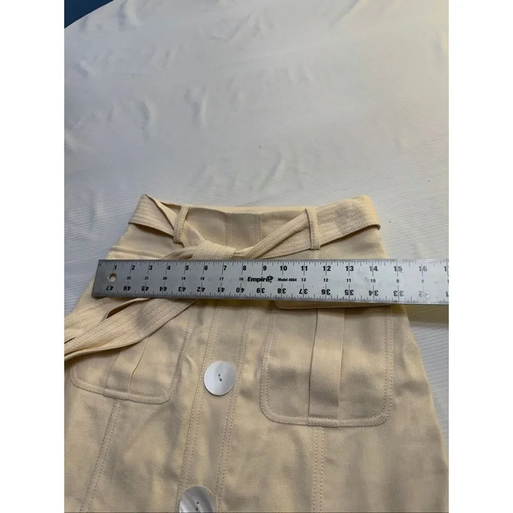 Kate Spade Linen Blend Button Skirt Size 0